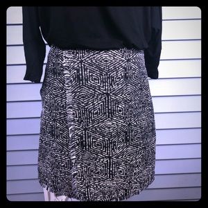Banana Republic Faux Wrap Fringe Hem Skirt Size 0